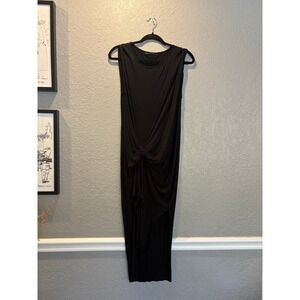 ALLSAINTS‎ Black Sleeveless Maxi Dress Knot Front Detail Minimalist Chic Small